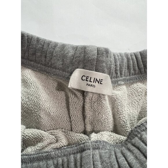 Celine Paris Logo Sweat Shorts in Grey - Picture 4 of 5